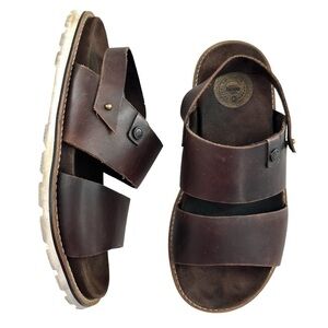 Base London Brown Leather Sandals